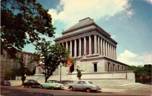 Street View House Temple Building Washington DC US Flag Cars Chrome Postcard UNP 