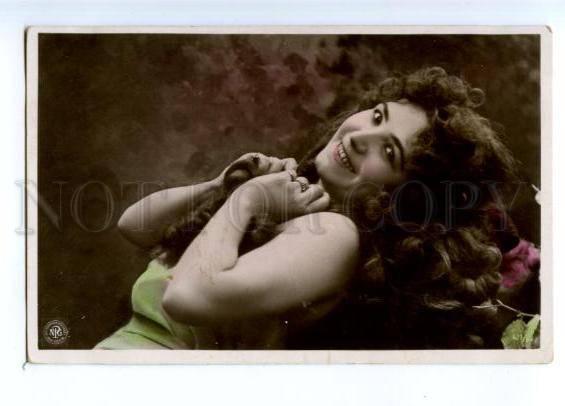 175273 BELLE Woman LONG HAIR Dancer Vintage PHOTO NPG 1904 PC