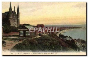 Le Havre Sainte Adresse Old Postcard Our Lady of the waves and the city