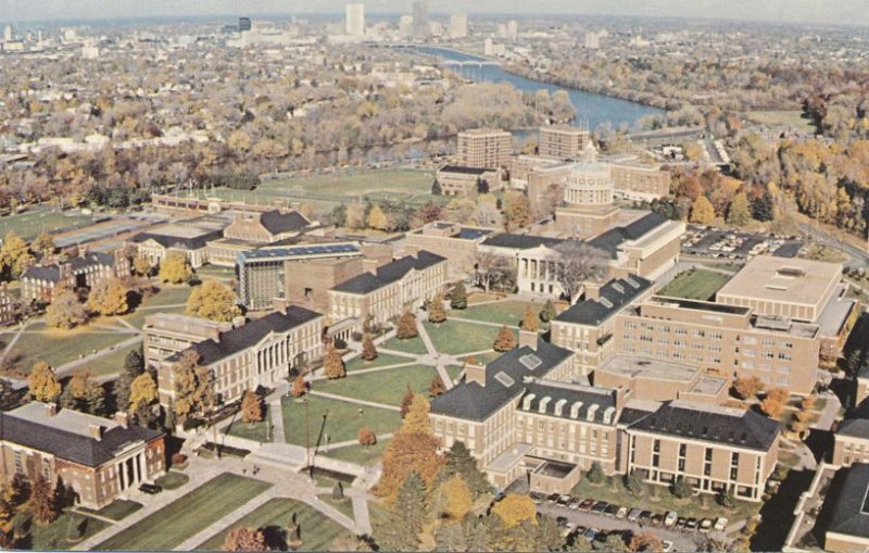 Aerial View of Rush Rhees Library at - University of Rochester NY, New York