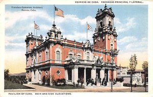 Pavilion of Cuba, Main and Side Elevations Havana Cuba, Republica de Cuba 1915 