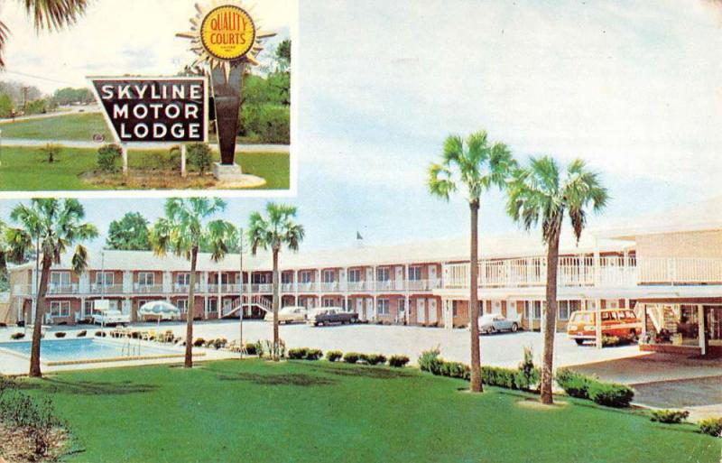 Tallahassee Florida Skyline Motor Lodge Multiview Vintage Postcard K96026