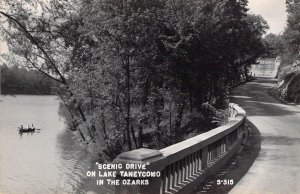 RPPC, Lake Taneycomo,Beautiful Scenic Drive,Branson MO,Old Post Card