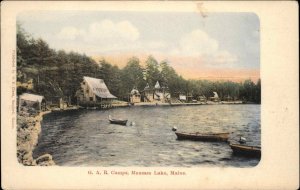 Mousam Lake Maine ME G A R Camps 1900s-10s Postcard