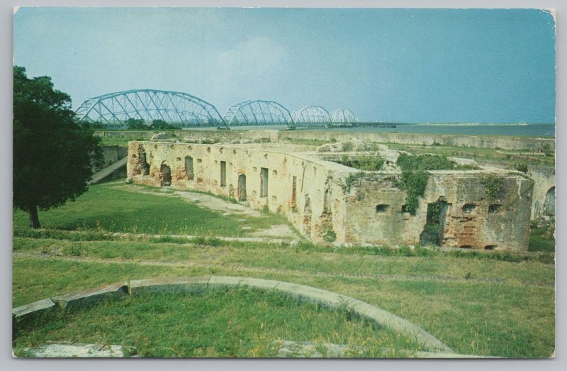 Military~New Orleans Louisiana~Ruins of the Citadel~Fort Pike~Vintage Postcard