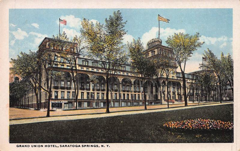 Grand Union Hotel, Saratoga Springs, New York, Early Postcard, Unused