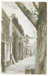 Ainsworth NE Street View Meat Market Drug Store RPPC Real Photo Postcard