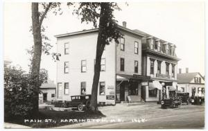 Harrington ME Gas Station Tootsie Rolls Store Fronts Real Photo Postcard