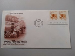 M-22750 Letter Cover Bread Wagon 1880s Transportation Series 1987