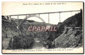 Old Postcard Garabit Chemin De Fer A Beziers Neussargues From Viaduct and the...