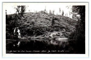 RPPC  ST. JOE FALLS Idaho ID  St. Joe River - Leos Studio 1940s  Postcard