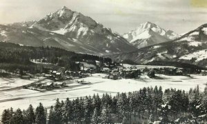 Igls I. Tirol mit Serles Habicht Austria RPPC Real Photo Postcard Igls Cancel