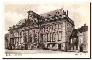 Langres - L & # 39 Hotel de Ville - Old Postcard