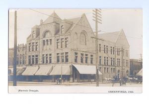 LP52   Indiana, IN., RP, Greenfield, Masonic Temple 1904-18