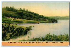 c1940s Puckett's Camp Center Hill Lake Scene Silver Point Tennessee TN Postcard
