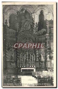 Old Postcard Perigueux Church St Etienne cites the altar and reredos