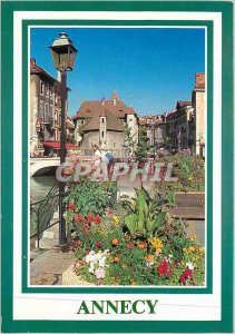 'Modern Postcard Annecy Haute Savoie France The edge of the Thiou and the Pal...