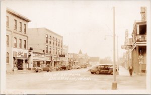 Dauphin Manitoba Main Street North Kings Hotel Safeway MB RPPC Postcard E79