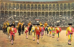 Early Chromo-litho Color, # 1 Corrida de Toros, Bull Fighting , Old Postcard