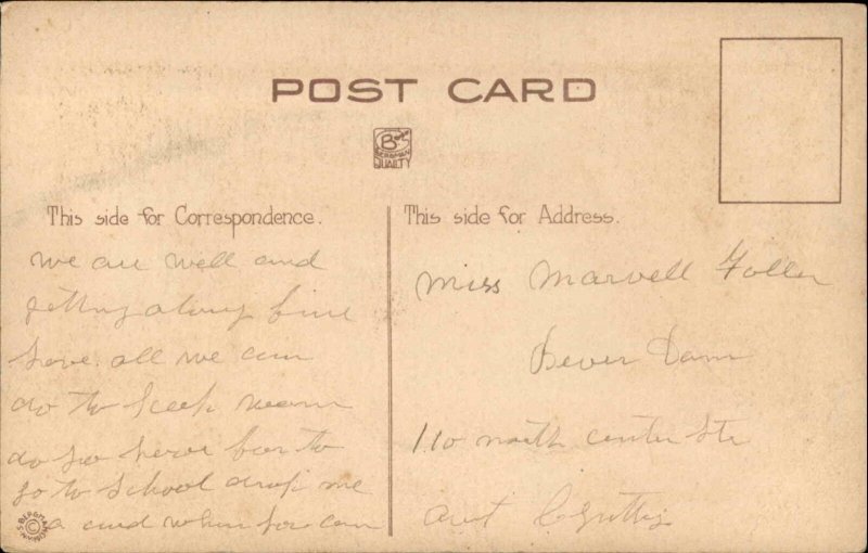 Christmas Children Decorating Bergman c1910s Postcard