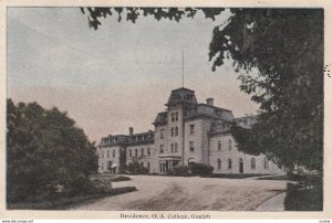 GUELPH, Ontario, Canada, PU-1918; Residence, O.A. College