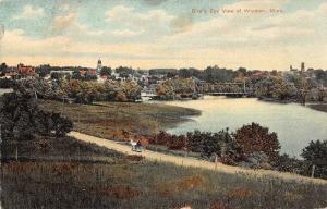 Windom Minnesota Birdseye View Of City Waterfront Antique Postcard K64184