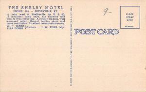 Shelbyville Kentucky Motel Multiview Antique Postcard K80881