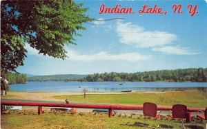 Indian Lake New York 1963 Postcard Adirondack Lake 