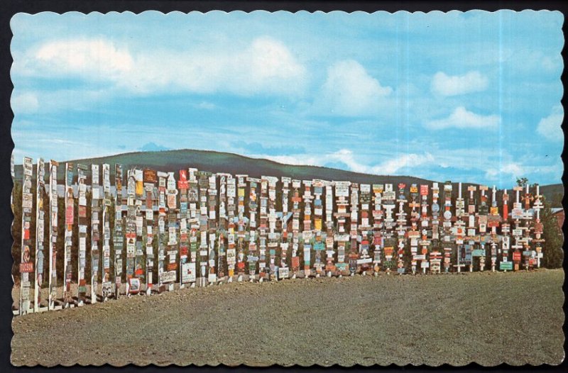 Yukon Watson Lake Signposts WATSON LAKE Mileage to their Hometown - Chrome