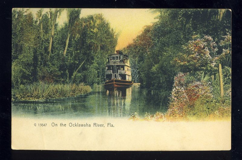 Florida/FL Postcard, Boat On The Ocklawaha River