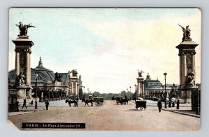 Paris- France, Le Pont Alexander, Vintage Postcard 