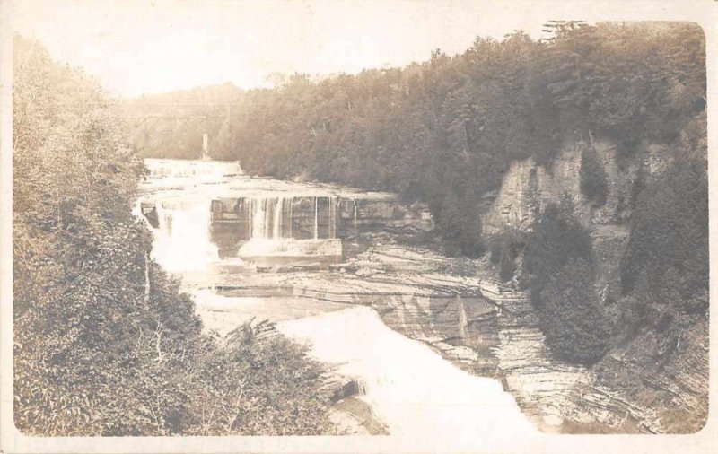 Trenton Falls New York Scenic View Real Photo Vintage Postcard AA2052