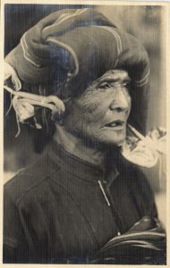 indonesia, SUMATRA, Old Batak Woman, Jewelry (1928) RPPC Postcard