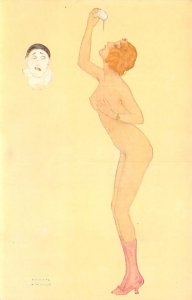 Artist Raphael Kirchner  # 5 Les Peches Capitaux La Gourmandise unused very c...