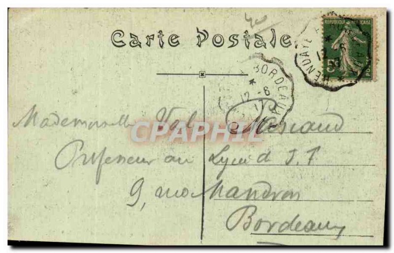 Old Postcard Mont de Marsan Garden Pepiniere Falling Leaves