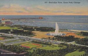 Illinois Chicago Birds Eye View Grant Park