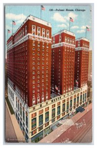 Palmer House Hotel Chicago IL Illinois Linen Postcard S15