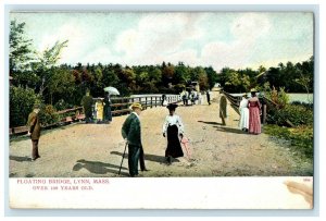 c1905 Floating Bridge Over 100 Years Old Lynn Massachusetts MA  Antique Postcard 