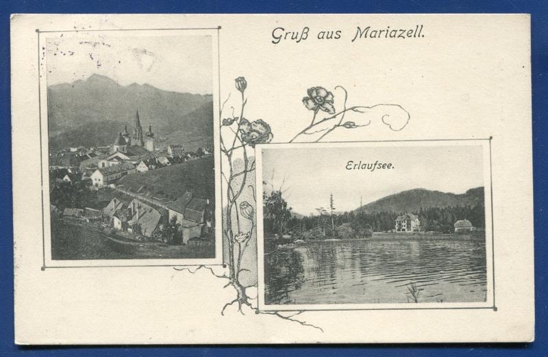 Gruss aus Mariazell Erlaufsee Germany postcard