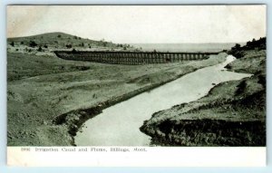 BILLINGS, Montana MT ~ IRRIGATION CANAL and Flume ca 1900s UDB  Postcard