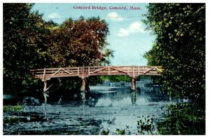 Concord Bridge Concord Massachusetts Postcard