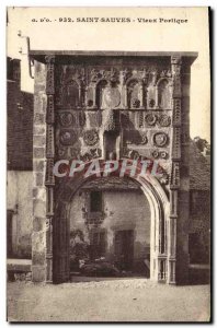 Postcard Old Saint Sauves Old Portico