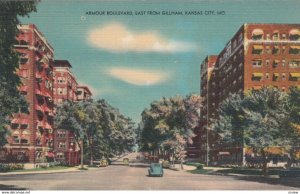 KANSAS CITY, Missouri, 1930-40s; Armour Boulevard, East from Gillham