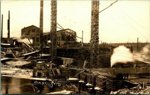 RPPC Chippewa River Dam Powerhouse Construction Cornell WI Nov 1912 Postcard D6