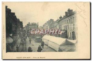 Old Postcard Isgny Sur Mer Place du Marche TOP