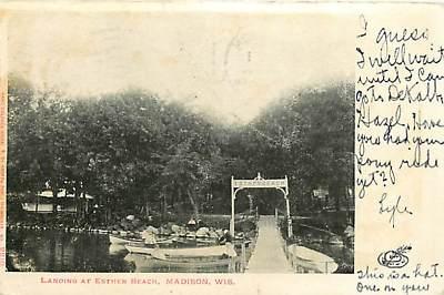 WI-MADISON-LANDING AT ESTHER BEACH-MAILED 1906-T54037