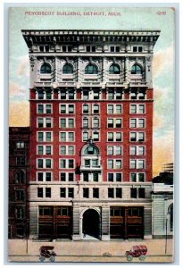1910 Penobscot Building Exterior Detroit Michigan MI Posted Vintage Postcard 