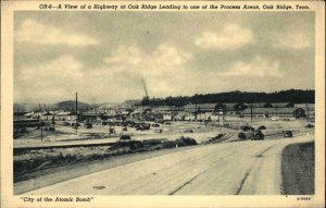 Oak Ridge Tennessee TN WWII Highway City of Atomic Bomb Vintage Postcard