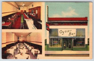 1940's ANDERTON'S OYSTER BAR RESTAURANT MEMPHIS TENNESSEE TN LINEN POSTCARD