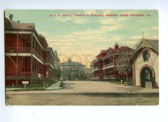 144728 USA HAMPTON VA Soldiers home Thetre Vintage postcard